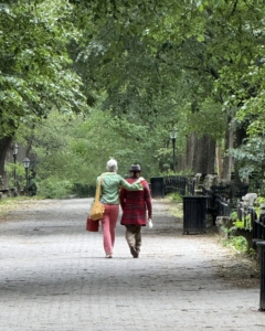 Tammy strolling with partner Anthony