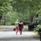Tammy strolling with partner Anthony